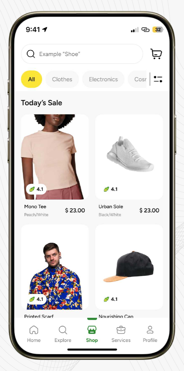 GroCORN shop with products from small businesses